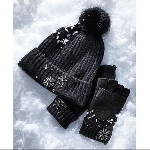 Victorias Secret Hat and Glove Set